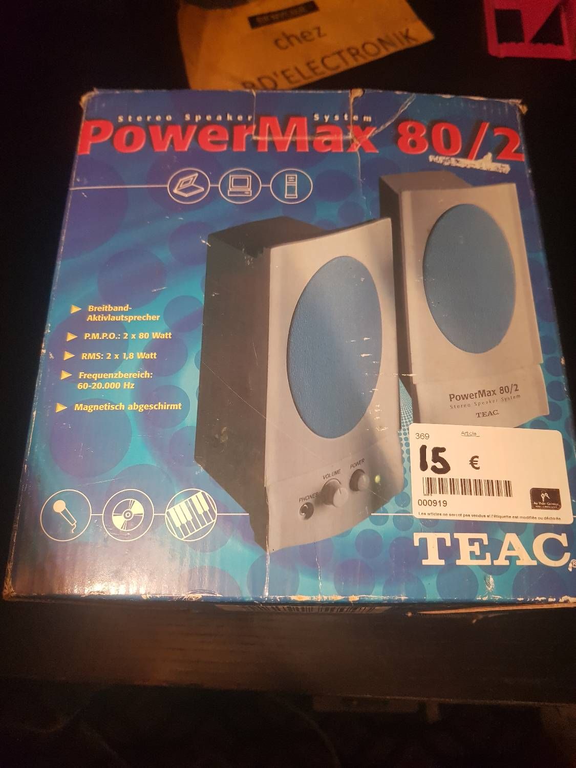 Teac PowerMax 800 Speaker - White