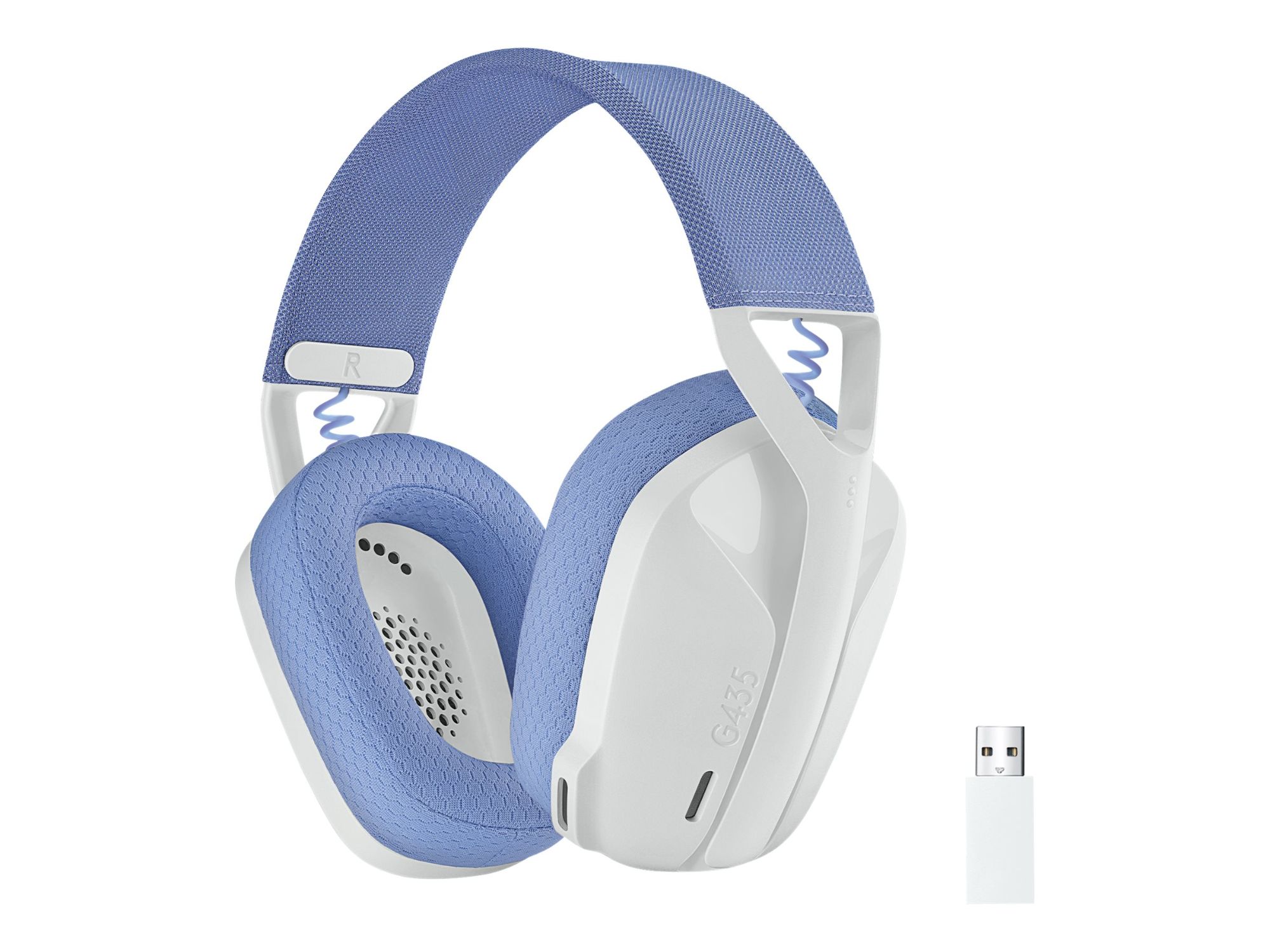 Logitech Lightspeed G435 - Wireless Gaming Headset - Over-Ear - 2.4GHz Radio Frequency Bluetooth - White - Discord Certified