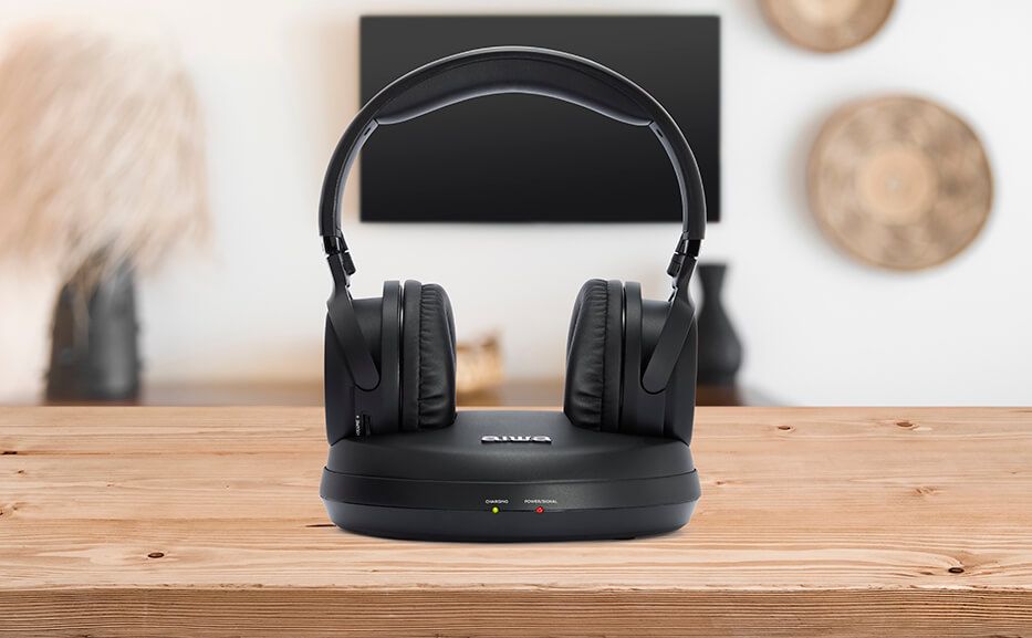 Aiwa WHF-880 Wireless Headphones, Black
