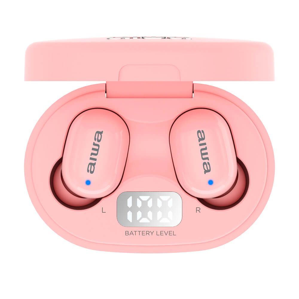 Auriculares inalámbricos Aiwa TWS 10m Bluetooth 5.0 Rosa
