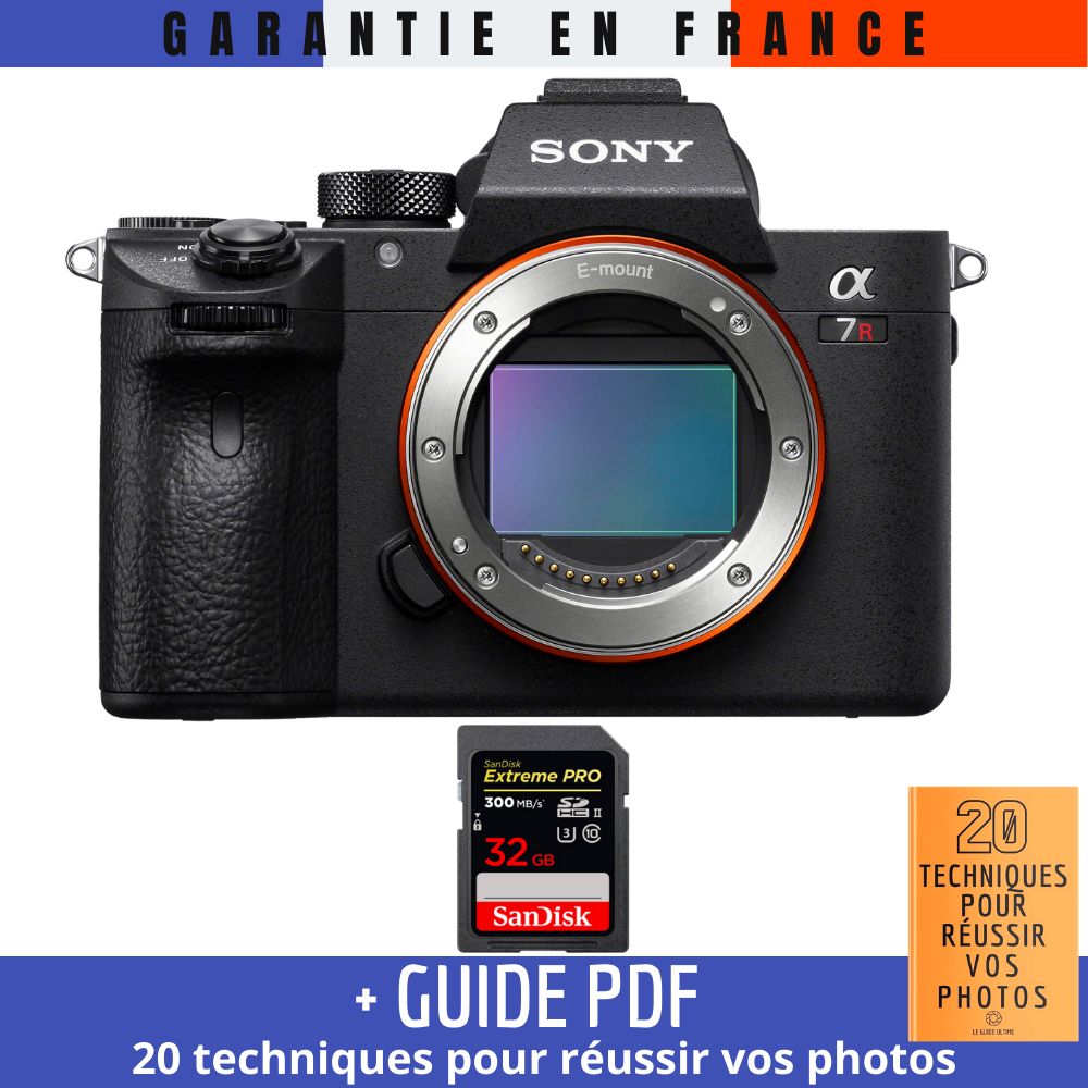 Sony a7R IVa Camera + 1 SanDisk 32GB Extreme PRO UHS-II SDXC Card (300MB/s) + '20 TECHNIQUES POUR RÉUSSIR VOS PHOTOS' Guide