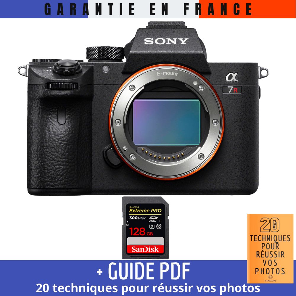 Sony a7R IVa Nu + 1 SanDisk 128GB Extreme PRO UHS-II SDXC Card + '20 TECHNIQUES POUR RÉUSSIR VOS PHOTOS' Guide PDF