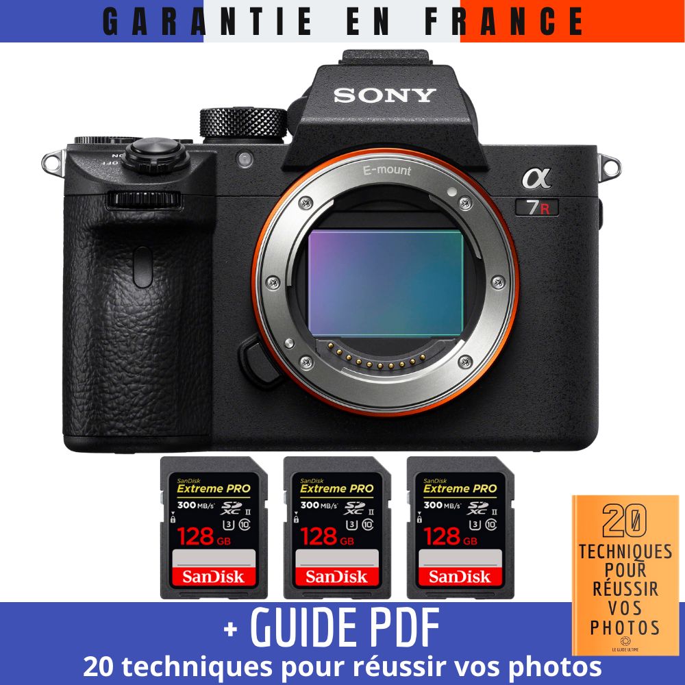Sony a7R IVa Nu + 3 SanDisk 128GB Extreme PRO UHS-II SDXC Cards (300 MB/s)