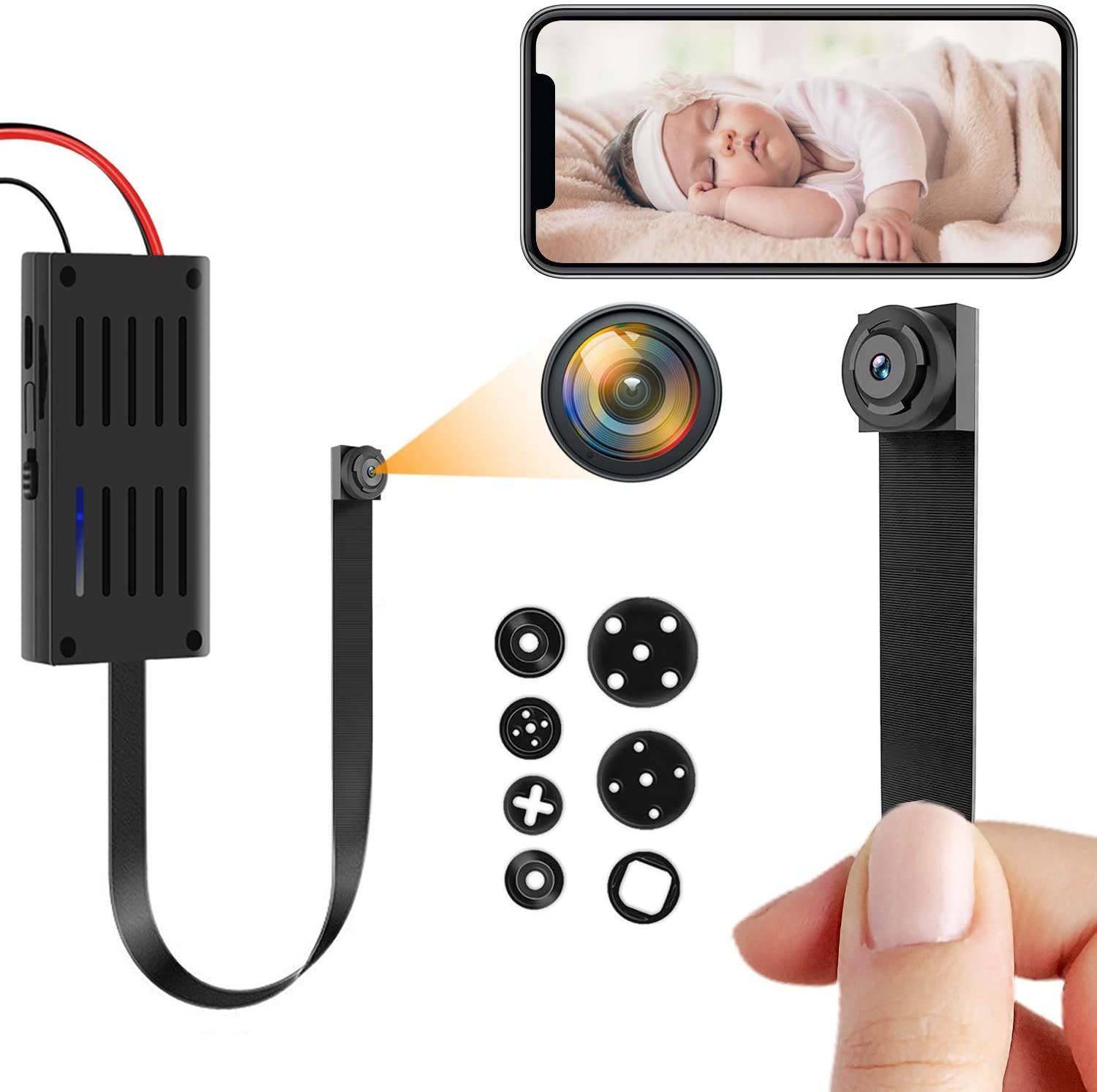 Caméra espion mini Anviker WiFi (Noir)