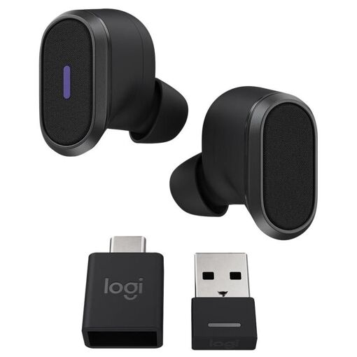 Auriculares inalámbricos Logitech Zone True Wireless - Auriculares Bluetooth con cancelación activa de ruido - Grafito