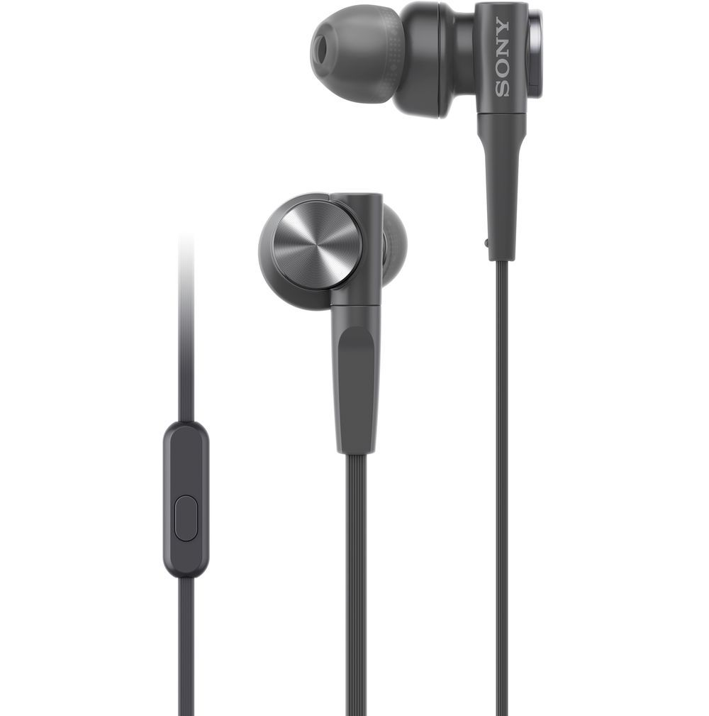 Sony MDR-XB55AP - Wired Earbuds with Microphone - Black