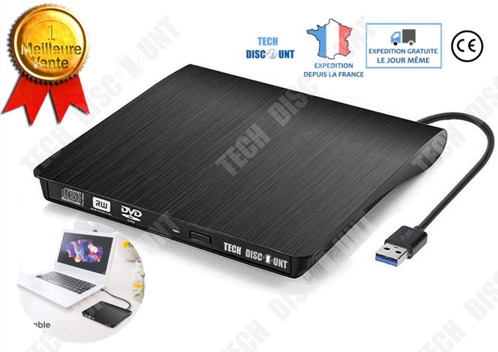 Tech Discount External DVD Player USB 3.0 Portable