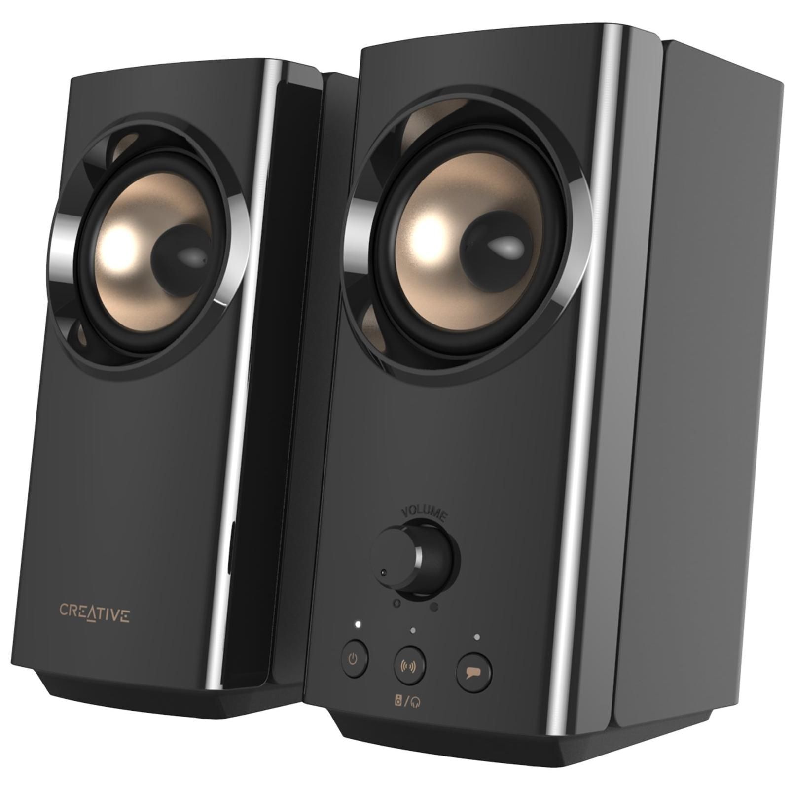 Creative T60 - Haut-parleurs - pour PC - sans fil - Bluetooth - 30 watt (Totale) - noir