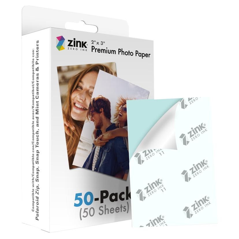 Polaroid 2x3 Inch Color Gloss Photo Paper (50 Sheets)