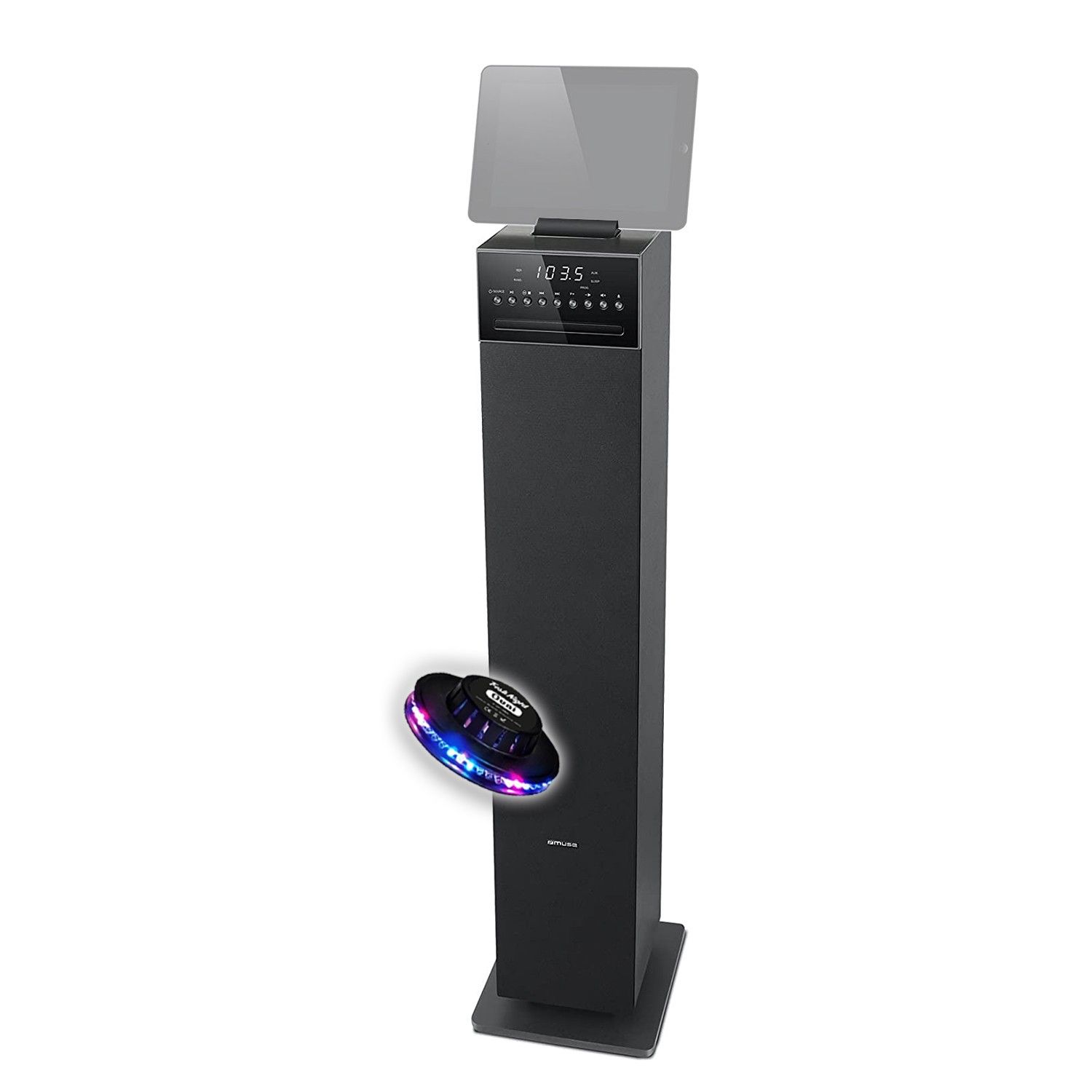 Altavoces de columna Muse M-1350BTC - 180W con USB, Bluetooth, radio FM y despertador