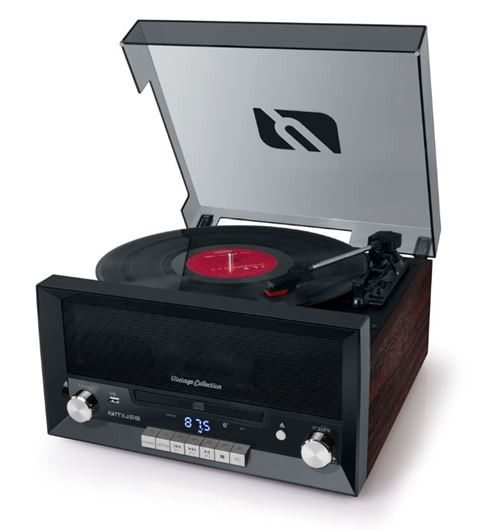 Muse MT-116 WS Mini Hi-Fi System with Vinyl Turntable - Black