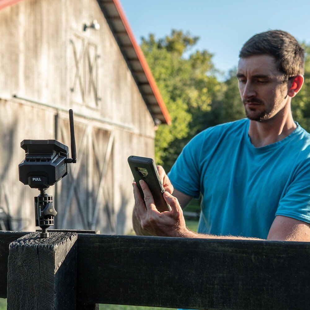 Caméra de chasse sans fil solaire Vosker V150 LTE avec fonction time-lapse - Gris/Noir