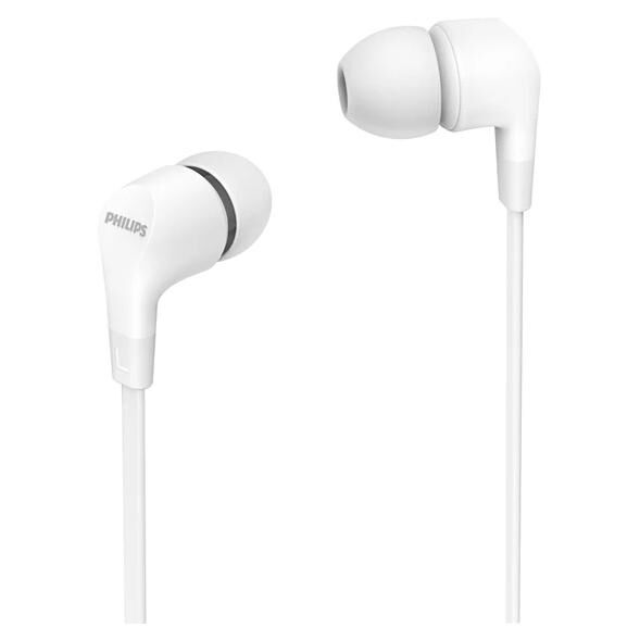 Auriculares con cable de Philips, con micrófono, 20-20.000 Hz, cable de 1,2 m, blanco