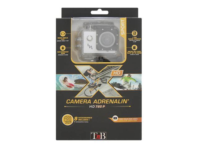 TNB HD2 Sport Camera - Pocket Camera - 1080p / 25 fps - 3.0 MP - Waterproof up to 60m - White