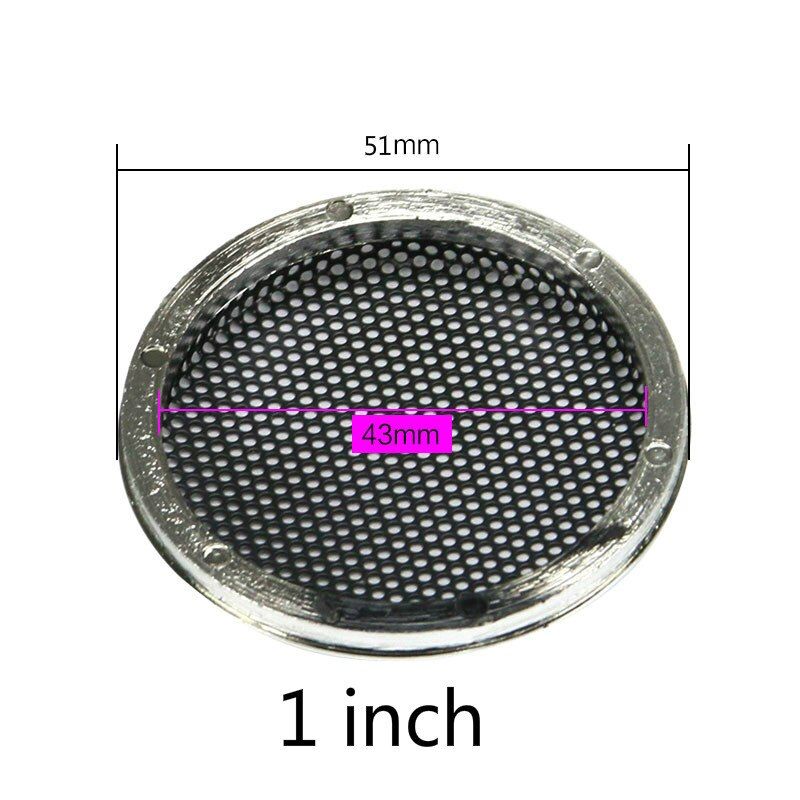 Grilles de protection pour haut-parleurs de voiture Nipseyteko, ensemble de 2 pièces, maillage argent avec peinture noire, 1 pouce