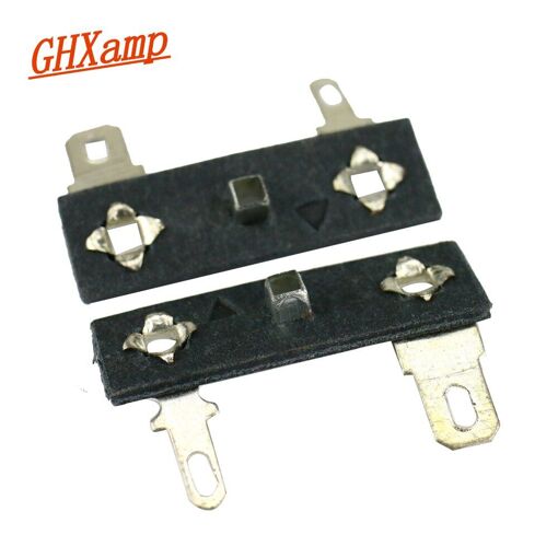 Nipseyteko 2-Pin Speaker Cable Solder Connectors, Silver Plated Copper, Solder Lugs, 2 Pieces
