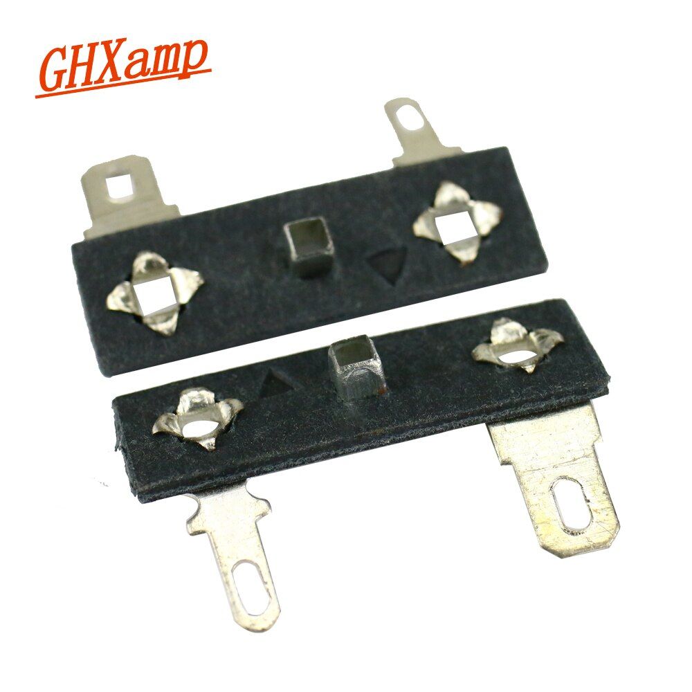 Nipseyteko 2-Pin Speaker Cable Solder Connectors, Silver Plated Copper, Solder Lugs, 2 Pieces