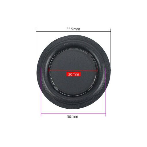 Caisson de basses passif Nipseyteko, 2 x 35,5 mm, résonance basse ronde