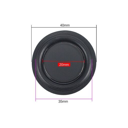 Étagère de caisson de basses passif Nipseyteko rond, résonance de vibration basse 2 x 40 mm