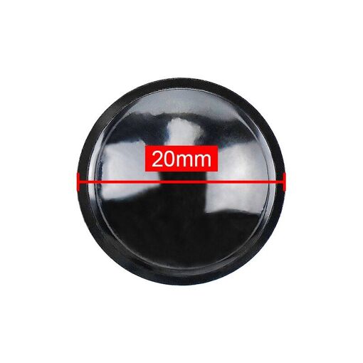 Couvercle anti-poussière pour haut-parleur Nipseyteko, plastique noir brillant, réparation d'unité audio, accessoire, 2 pièces 20mm