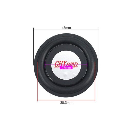 Enceinte de subwoofer passive Nipseyteko ronde, 2 x 45 mm pilotes