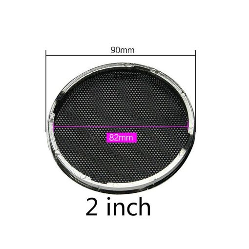 Housse de protection pour haut-parleur automobile Nipseyteko, ensemble de 2 pièces, grille avec maillage argentée et peinture noire, 2 pouces