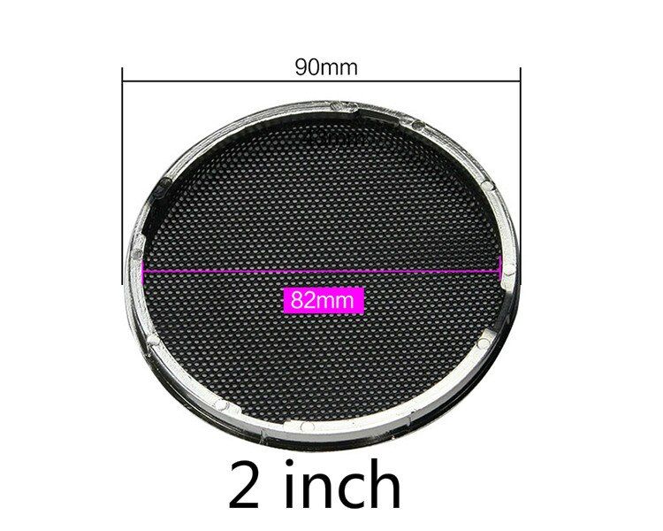 Housse de protection pour haut-parleur automobile Nipseyteko, ensemble de 2 pièces, grille avec maillage argentée et peinture noire, 2 pouces