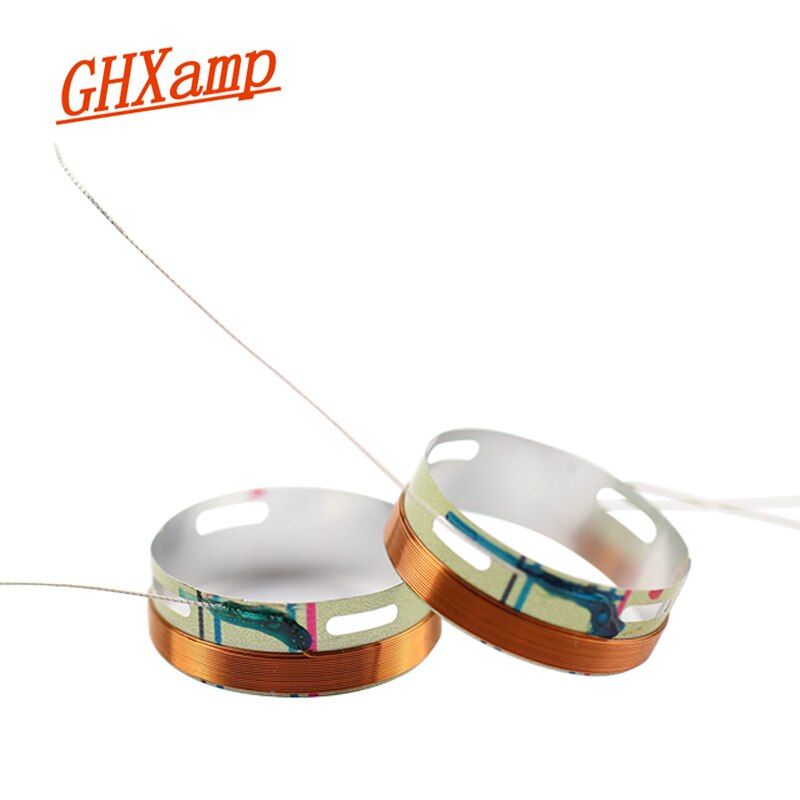 Nipseyteko Speaker Voice Coil, 18MM x 17.95MM, Silver Wire, Triple, 4 Ohms, 2 Pieces
