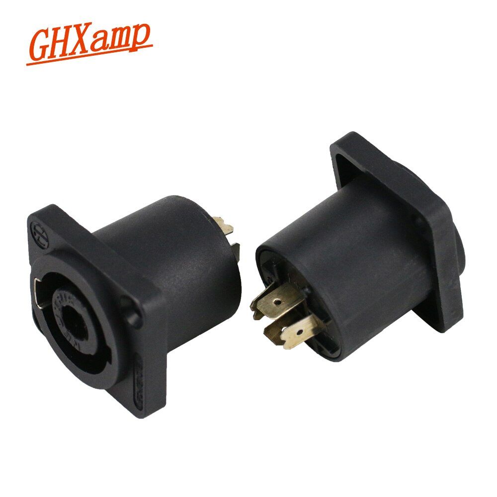 Nipseyteko 4-Core XLR Speaker Connector, Professional Stage Audio Jack, NL4FC 4-Core Seat, 2 Pieces