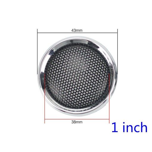 Grille de haut-parleur ronde Nipseyteko, 1 ou 2 pouces, mailles de 36 mm et 50 mm, 1 paire de couvercles décoratifs en anneau