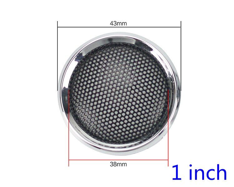 Grille de haut-parleur ronde Nipseyteko, 1 ou 2 pouces, mailles de 36 mm et 50 mm, 1 paire de couvercles décoratifs en anneau