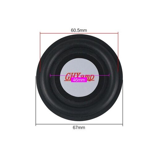 Caisson de basses passif Nipseyteko rond, résonance de vibration basse, 2 pièces 67 mm