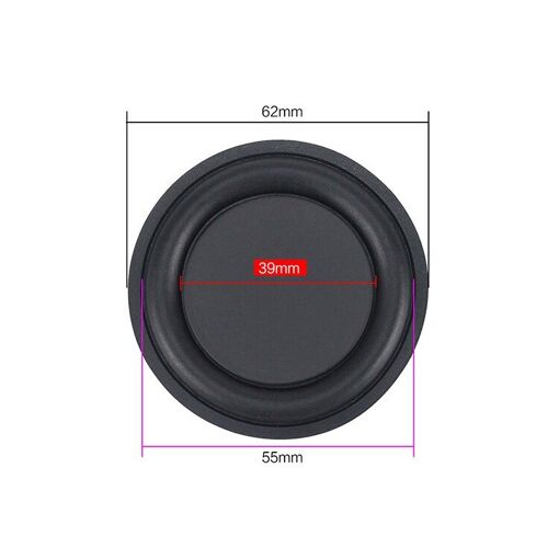 Étagère de caisson de basses passif Nipseyteko ronde, 2 x 62 mm d'enceintes
