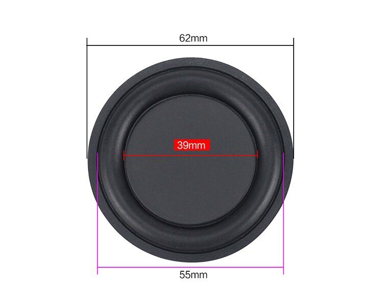Nipseyteko Round Passive Subwoofer Cabinet, 2x 62mm Drivers
