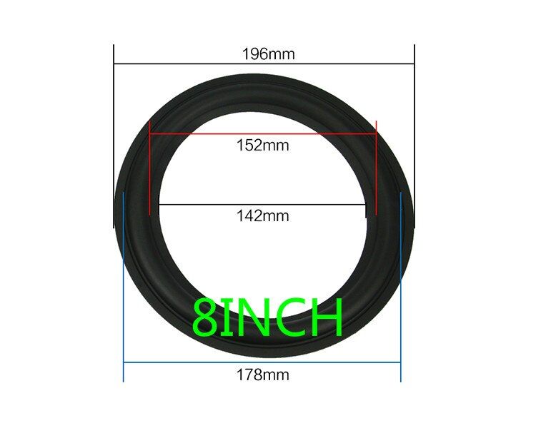 Nipseyteko 8-Inch Speaker Rubber Suspension Repair Kit