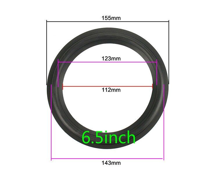 Nipseyteko Rubber Suspension Repair Kit for Speakers, 6.5-inch New Size