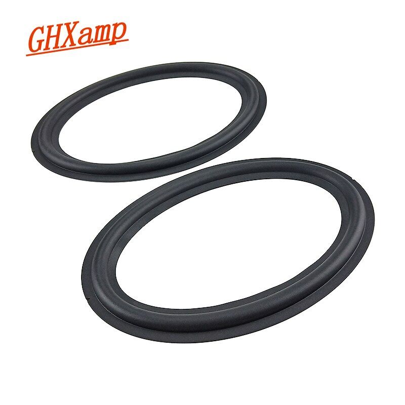 Nipseyteko Car Speaker, 5x7 Inch Oval with Rubber Edge, Surround Ring, Repair Box, Folding Rubber Edge 192x150mm, 2 Pieces