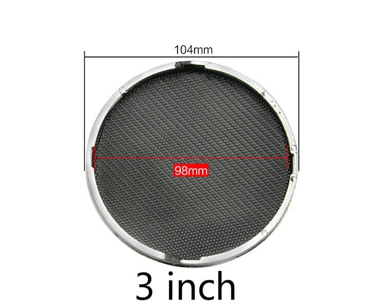 Housse de protection pour haut-parleur automobile Nipseyteko, ensemble de 2 pièces, maillage argent avec pulvérisation noire, 3 pouces