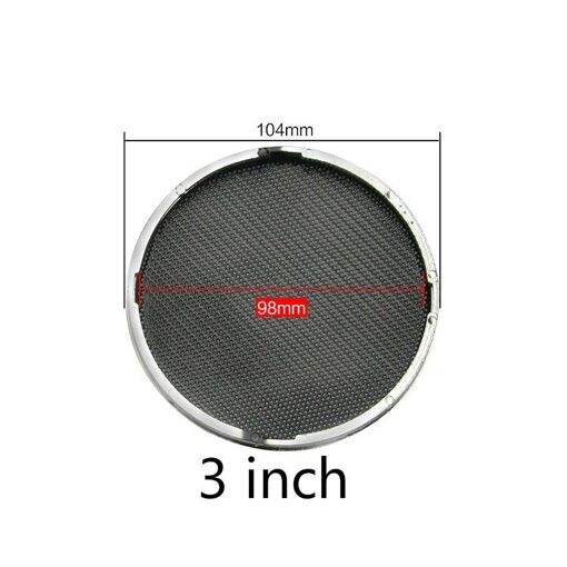 Housse de protection pour haut-parleur automobile Nipseyteko, ensemble de 2 pièces, maillage argent avec pulvérisation noire, 3 pouces
