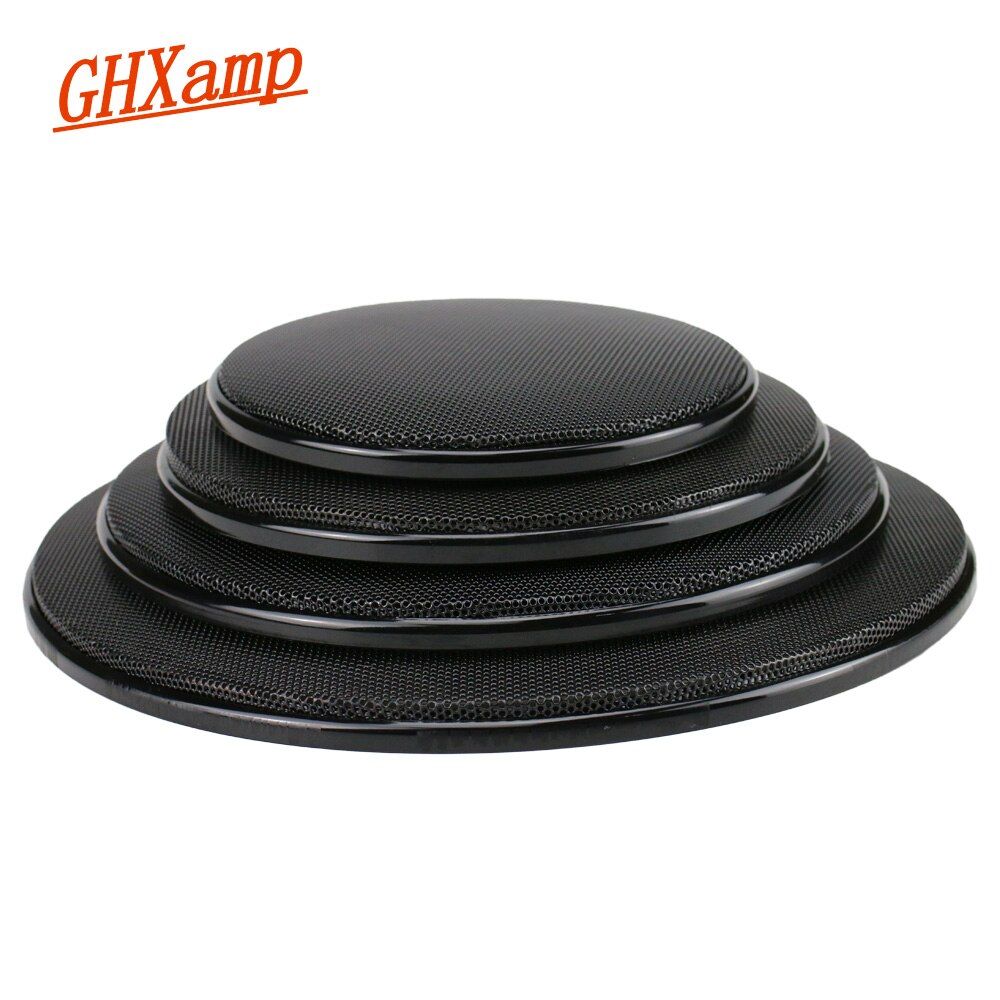 Caja protectora para altavoz de coche Nipseyteko, malla, estuche protector para subwoofer, negro ABS 4 pulgadas