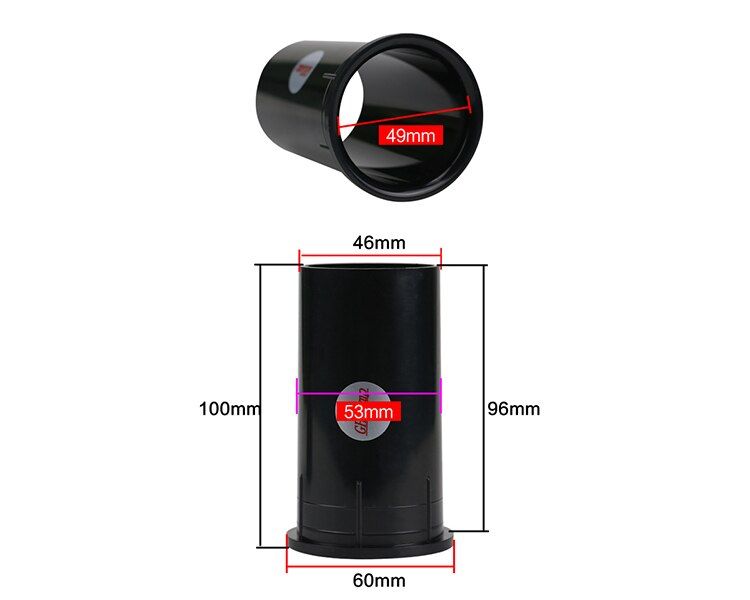 Nipseyteko 6-Inch Inverse Tube Speaker with Bass Port and ABS Subwoofer, Guide Tube, 2-Piece Set