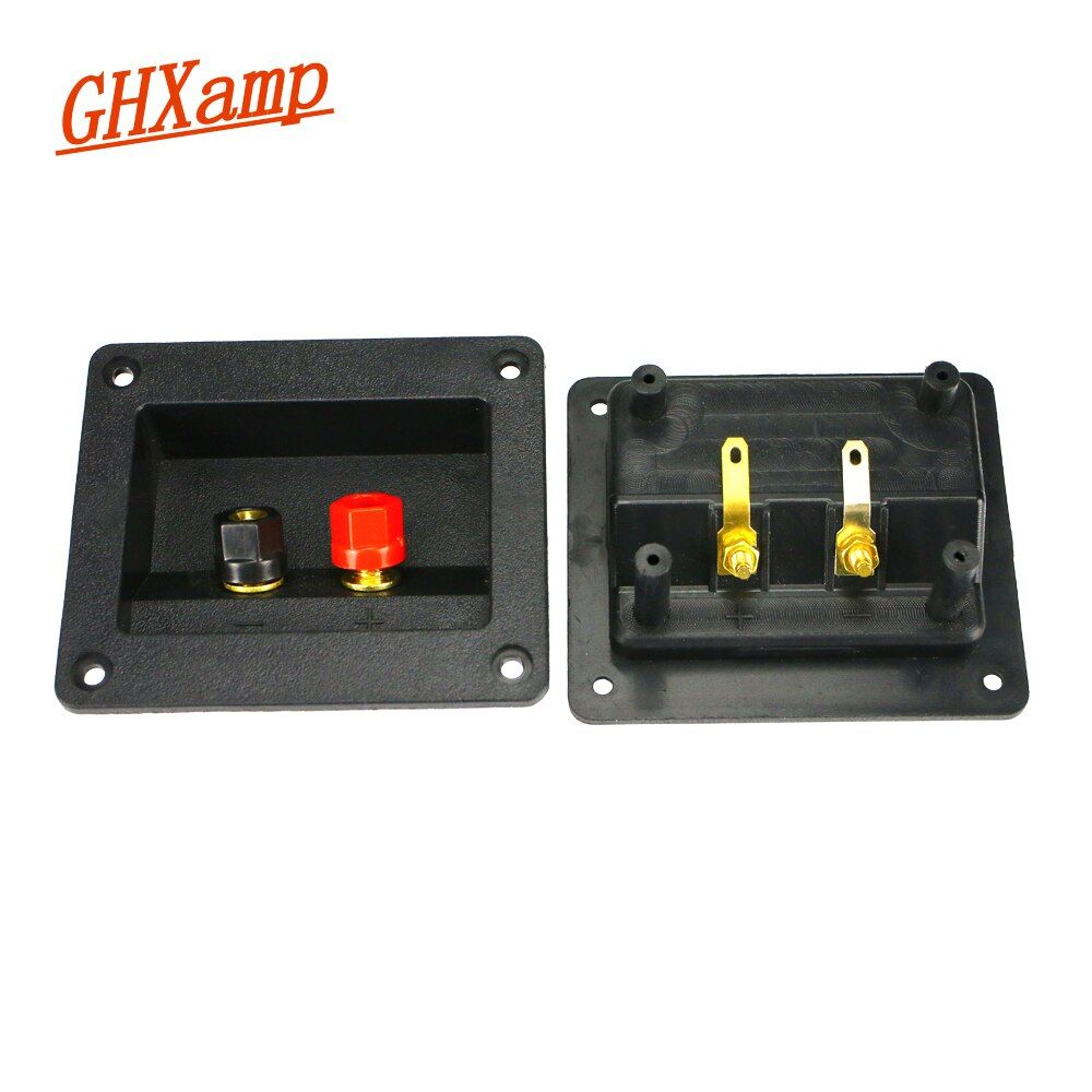 Nipseyteko Speaker Junction Box, 2 Copper Screw Terminals, 2-Wire Connector Panel 92x79mm (2 Pieces)