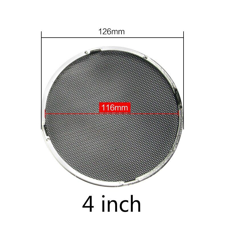 Housse de protection pour haut-parleur de voiture Nipseyteko, ensemble de 2 pièces, mailles argentées avec spray noir, 4 pouces