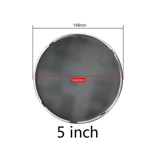 Housse de protection pour haut-parleur automobile Nipseyteko, ensemble de 2 pièces, grille maillée argent avec spray noir, 5 pouces