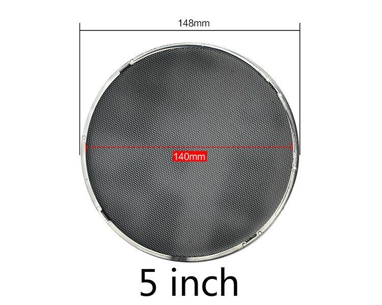 Housse de protection pour haut-parleur automobile Nipseyteko, ensemble de 2 pièces, grille maillée argent avec spray noir, 5 pouces