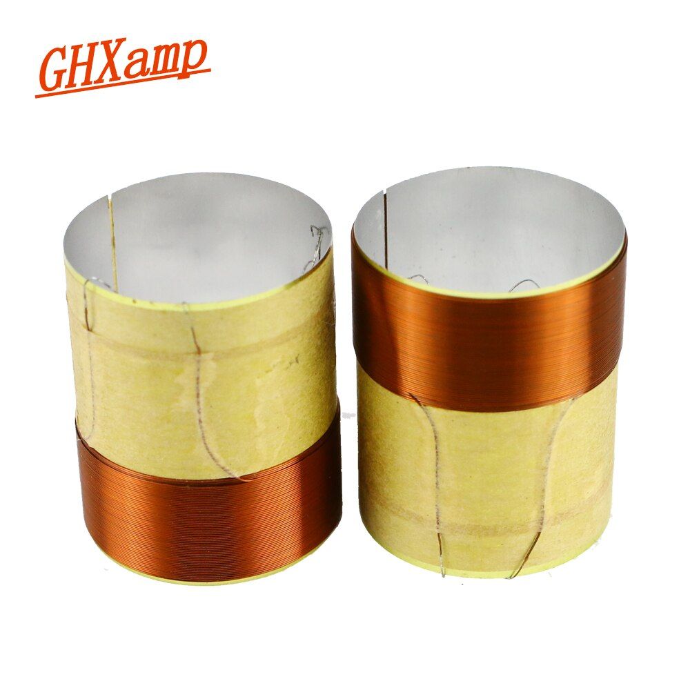 Nipseyteko 25.5mm Voice Coil, 8ohm Speaker, Repair Parts (White Aluminum, 2-Layer, Round Copper Wire, 25 Turns, 2 Pieces)