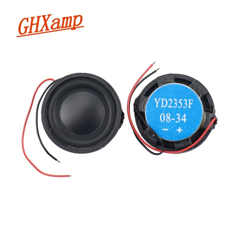 Nipseyteko Full-Range Mini Speaker, 23mm, 4ohm, 2W, Long Lifespan, Bead Edge, 2 Pieces