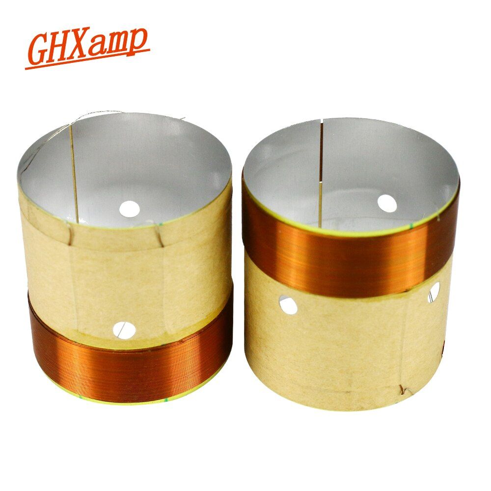 Nipseyteko 37.5mm Voice Coil, 8ohm, Pure Copper Wire, Double Layer, Aluminum White Speaker, Repair Parts, 2 Pieces