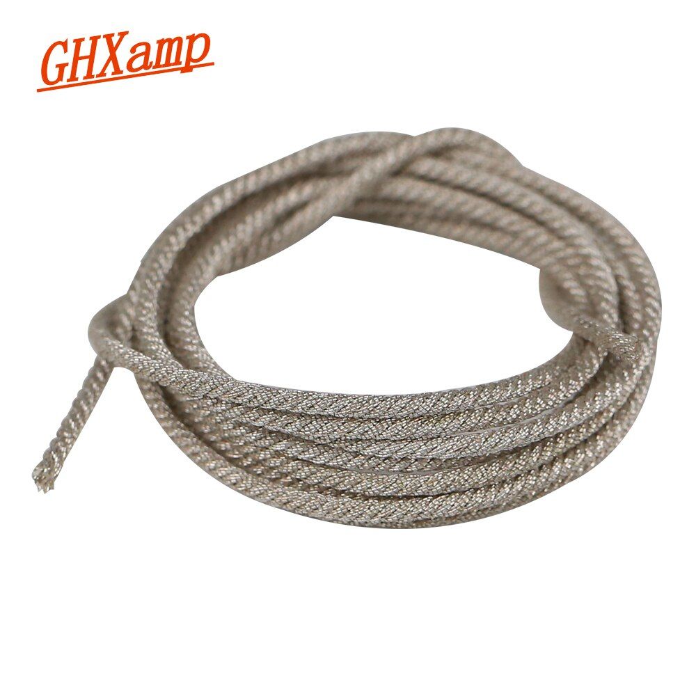 Nipseyteko 1-Meter Lead Wire for Bass Speaker Repair, 15, 18, 21 Inches, Professional PA, Subwoofer Voice Coil, Silver Replacement Cable