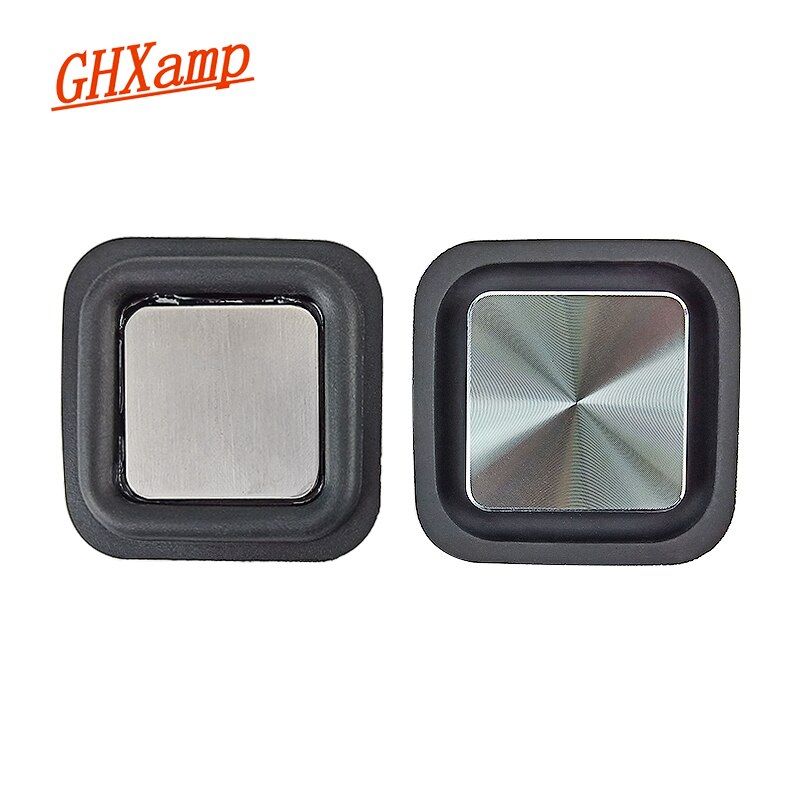 Haut-parleur Nipseyteko 50x50 mm, basses carrées, diaphragme de vibration, radiateur passif, plaque vibrante en caoutchouc, basses améliorées, lot de 2